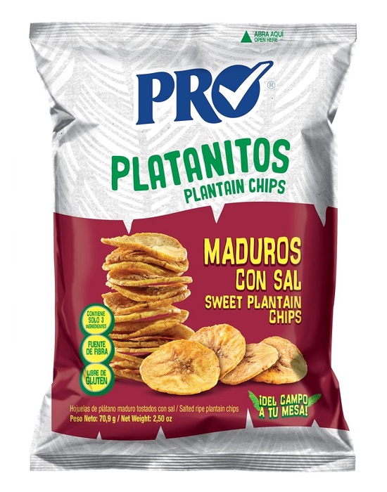 Chips di platano maturo dolci e salate - PRO 70.9g.